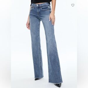 Alice + Olivia Light Blue Bodie Flare Jeans